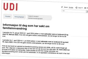 UDI: – Færre saksbehandlere gir lengre ventetider